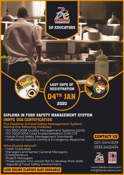 Diploma In Food Safety Management System IMRTC USA Certification