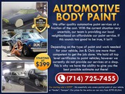 STARTING AT *$399 AUTO BODY PAINT -Costa Mesa