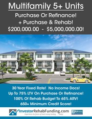 MULTIFAMILY 5+ UNITS – Purchase – Refinance – Purchase & Rehab To $5Mi