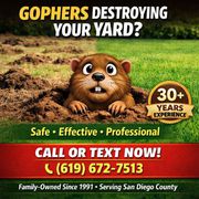 Professional Gopher,  Mole & Rodent Control in Alpine,  CA